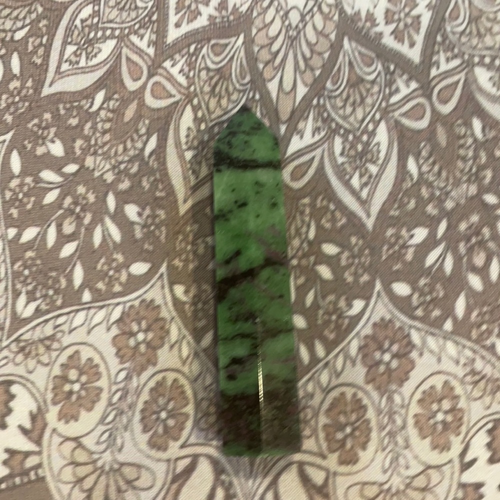 Natural Zoisite Crystal Obelisk/Crystal Point Tower- Ruby Zoisite Crystal Wand